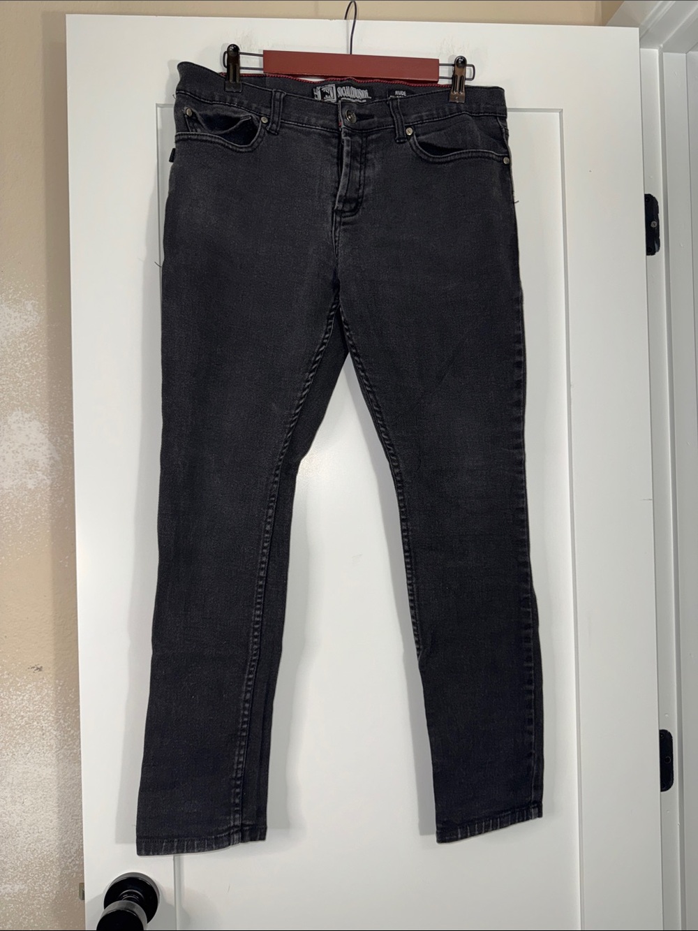 Social Collision Black Slim 34x30 Jeans 
Rude by lip service punk ska ride boy